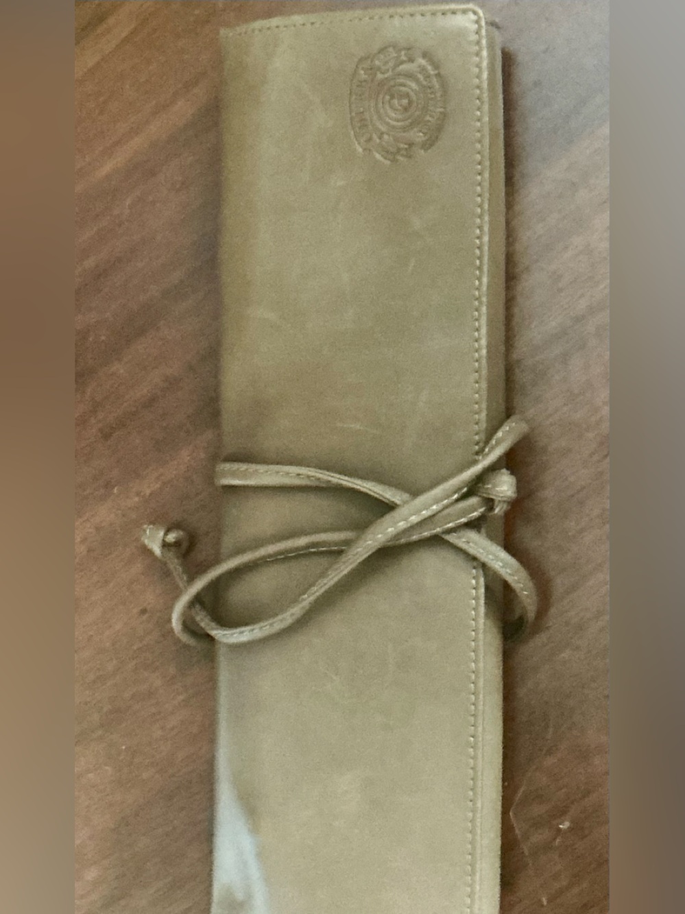 Ghurka Olive Tan Leather Wrap for jewelry